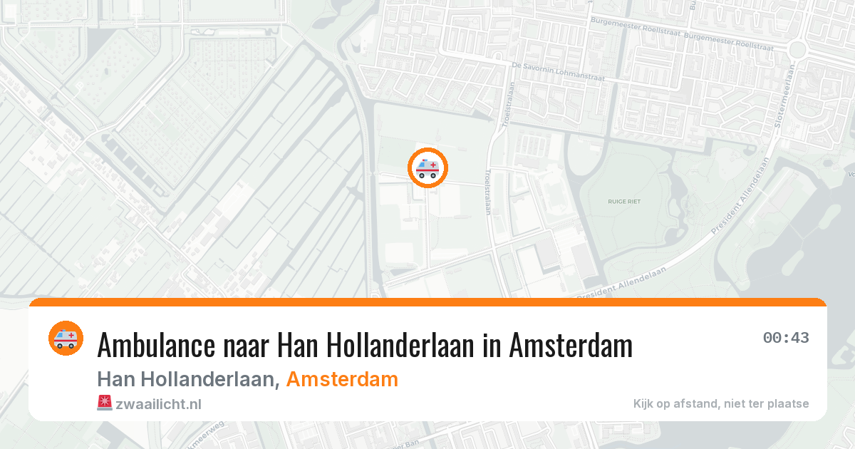Ambulance naar Han Hollanderlaan in Amsterdam — 26 apr 2026