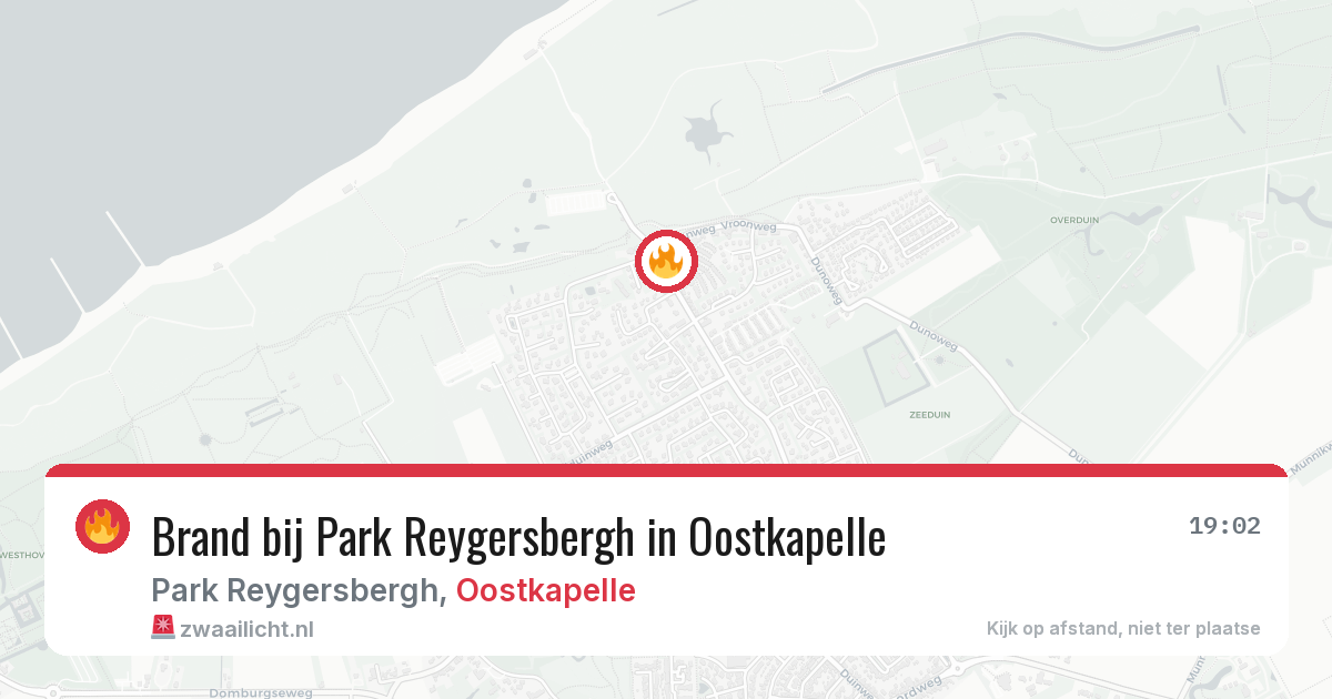 Brand bij Park Reygersbergh in Oostkapelle — 12 aug 2026