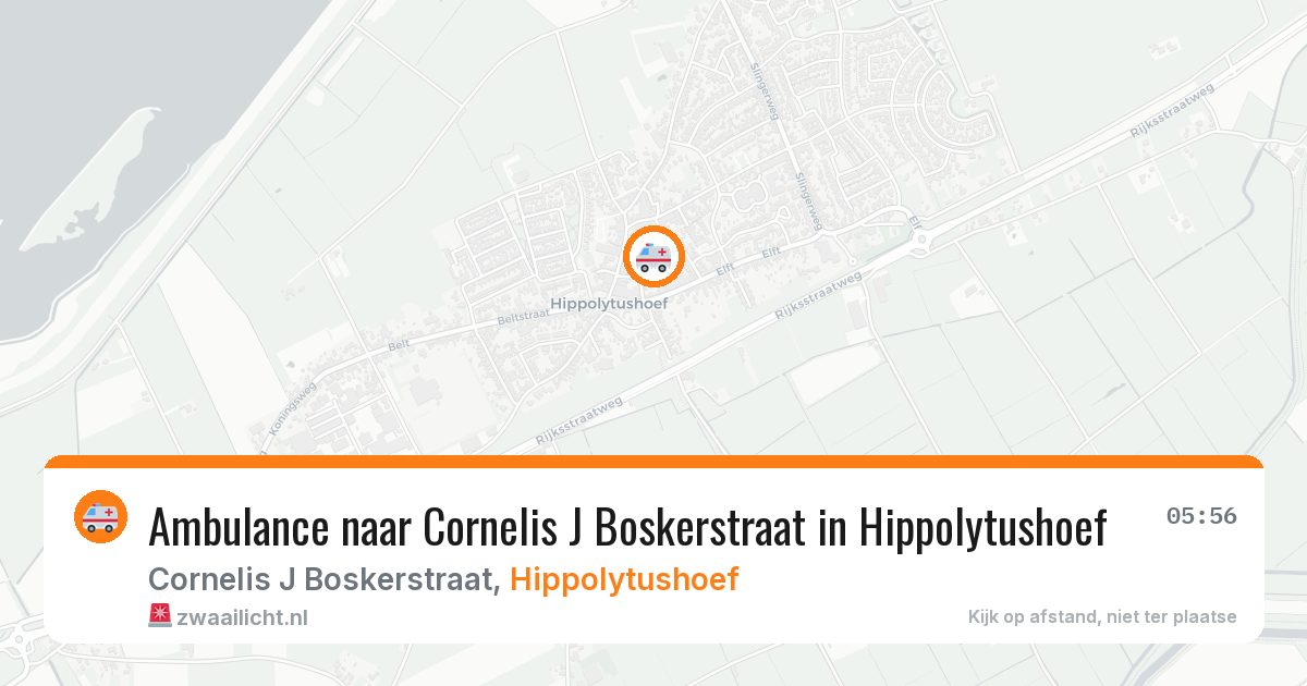 Ambulance naar Cornelis J Boskerstraat in Hippolytushoef — 4 mei 2026