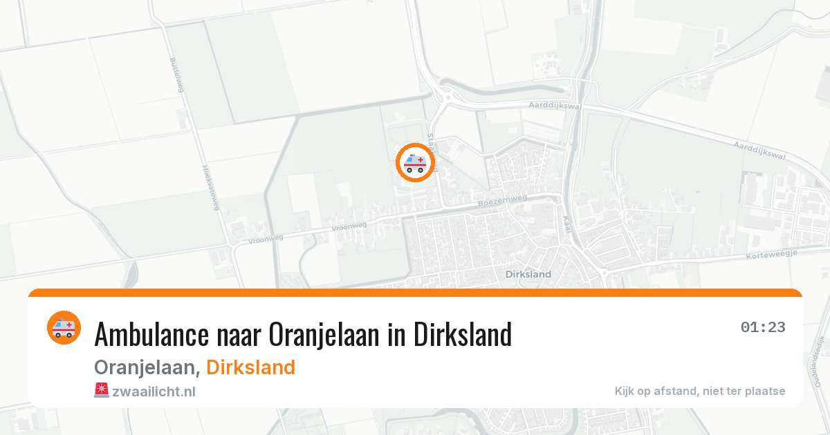 Ambulance naar Oranjelaan in Dirksland — 6 mei 2026