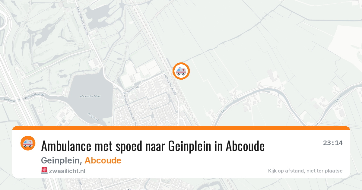 Ambulance met spoed naar Geinplein in Abcoude — 18 jan 2026