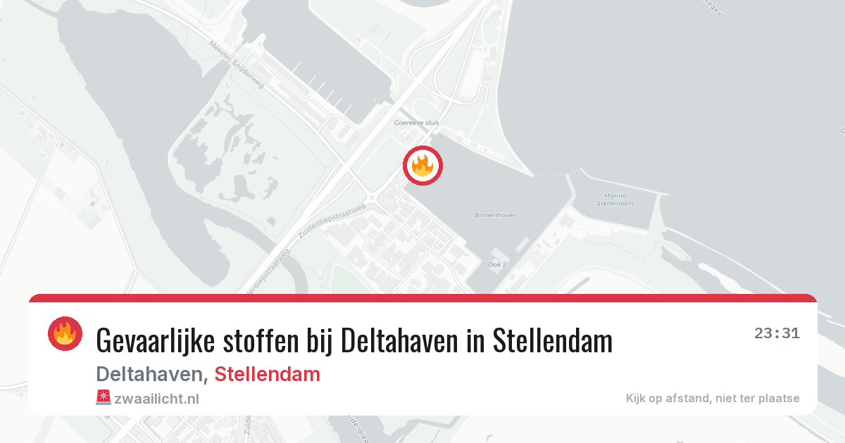 Gevaarlijke stoffen bij Deltahaven in Stellendam — 27 jun 2026