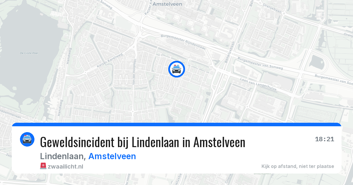 Geweldsincident bij Lindenlaan in Amstelveen — 14 mei 2026