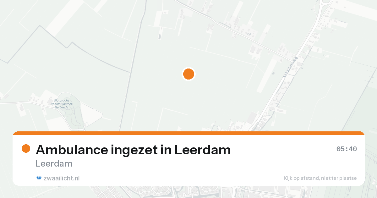 Ambulance ingezet in Leerdam — 17 aug 2026