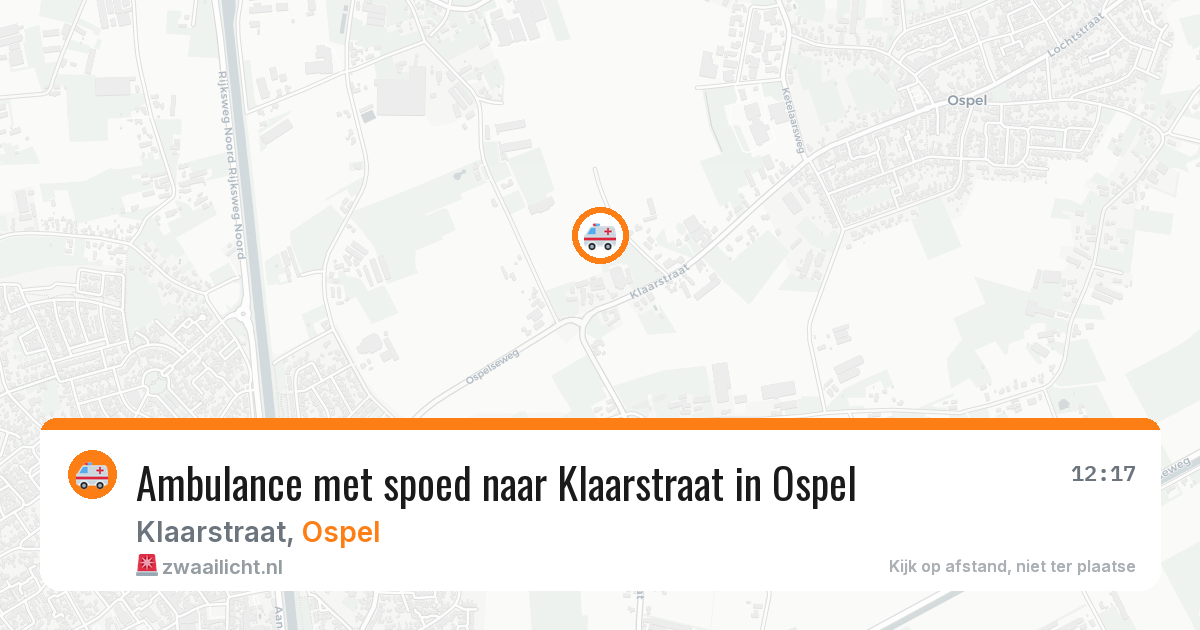 Ambulance met spoed naar Klaarstraat in Ospel — 6 jun 2026