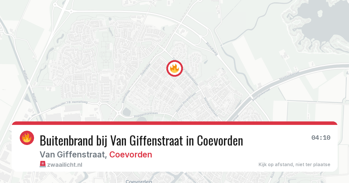 Buitenbrand bij Van Giffenstraat in Coevorden — 25 apr 2026