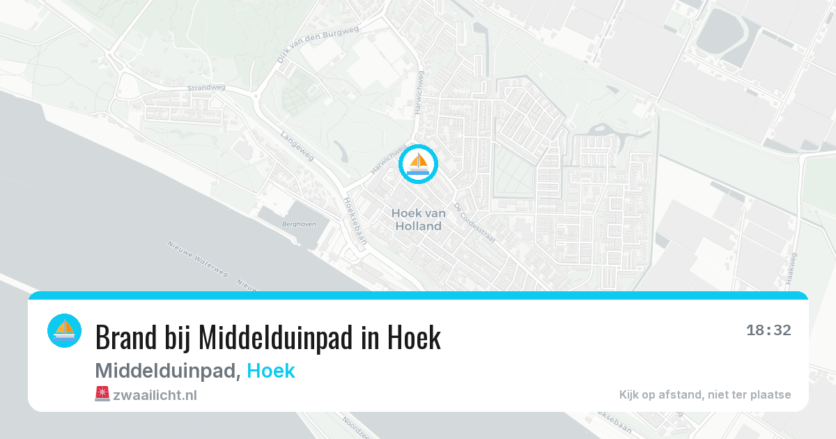 Brand bij Middelduinpad in Hoek — 3 aug 2026