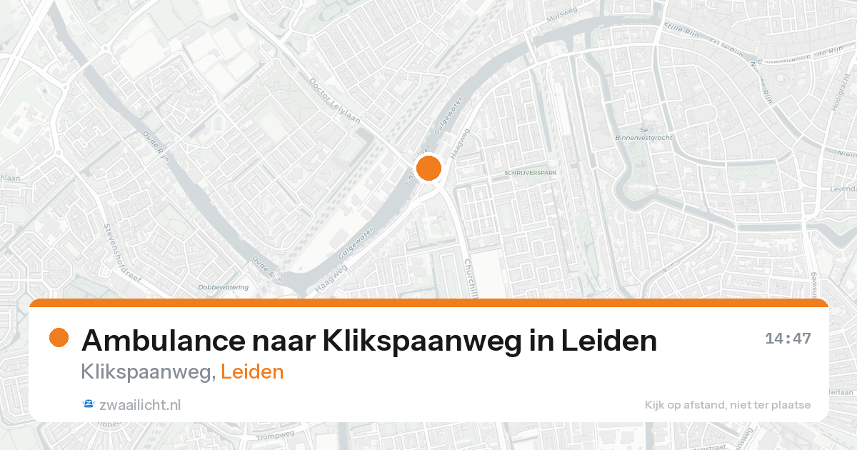 Ambulance naar Klikspaanweg in Leiden — 20 aug 2026