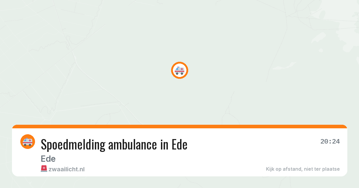 Spoedmelding ambulance in Ede — 11 mei 2026