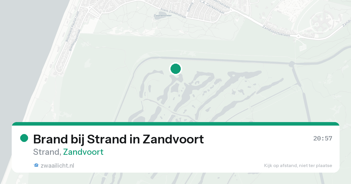 Brand bij Strand in Zandvoort — 15 aug 2026