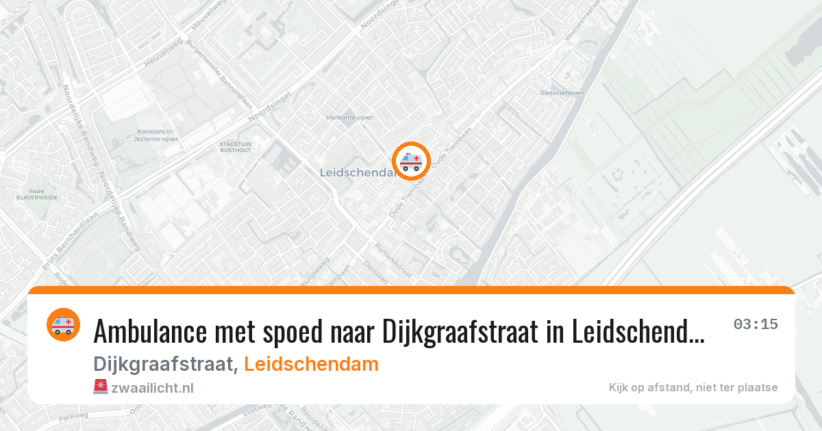 Ambulance met spoed naar Dijkgraafstraat in Leidschendam — 3 apr 2026