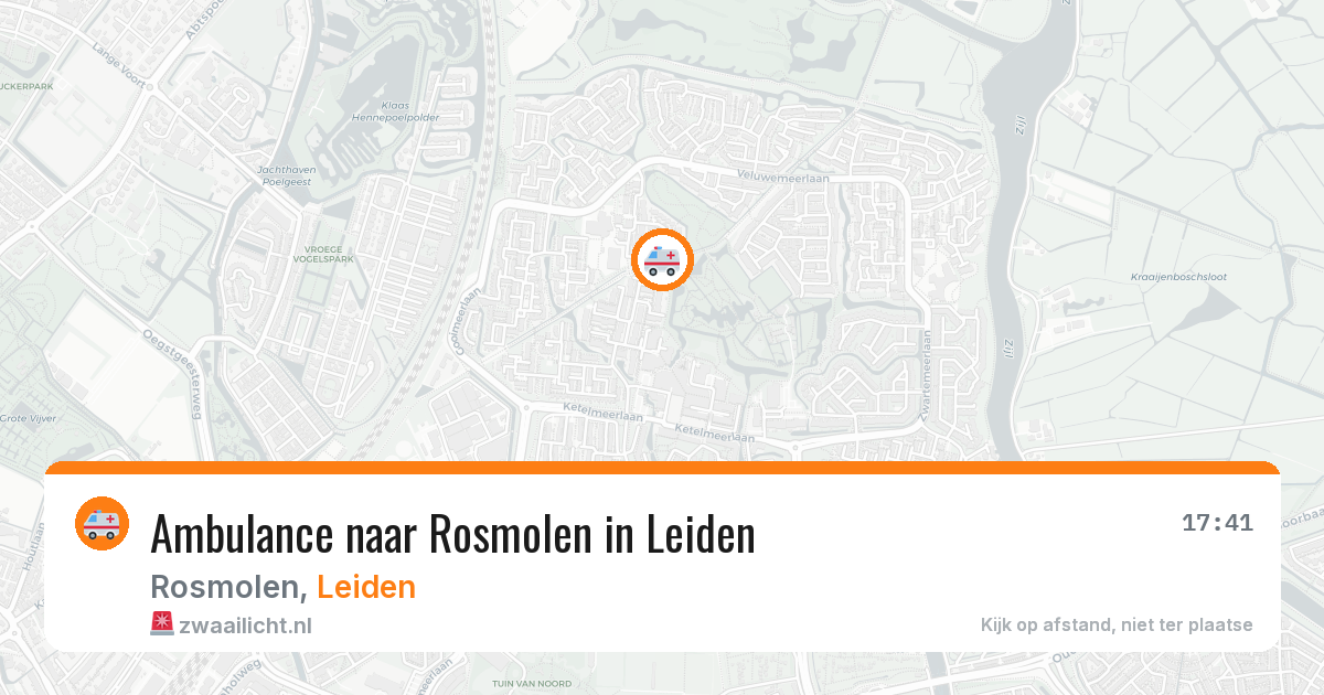 Ambulance naar Rosmolen in Leiden — 28 jul 2026
