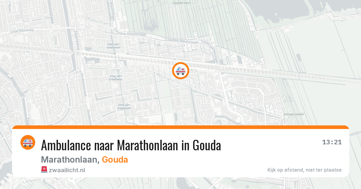 Ambulance naar Marathonlaan in Gouda — 14 aug 2026