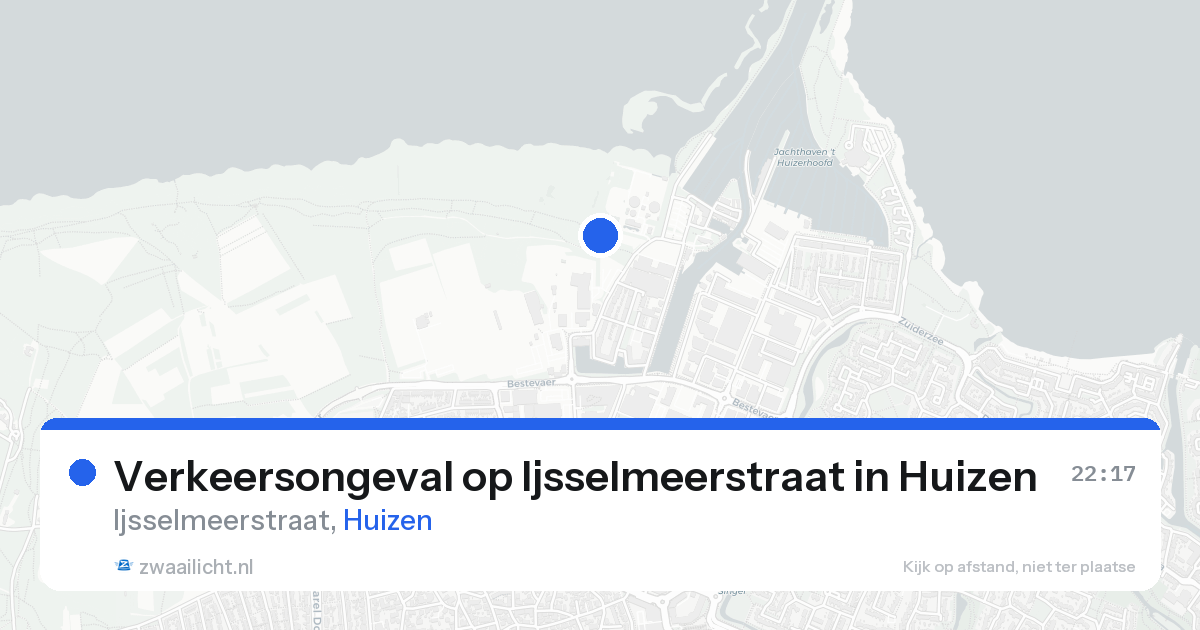 Verkeersongeval op Ijsselmeerstraat in Huizen — 17 aug 2026