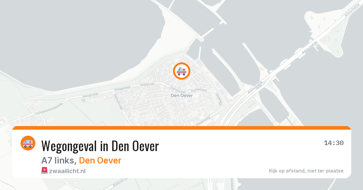Wegongeval in Den Oever — 20 jun 2026