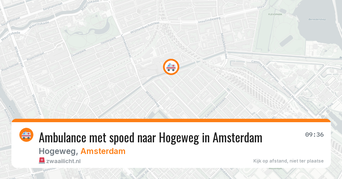 Ambulance met spoed naar Hogeweg in Amsterdam — 10 apr 2026
