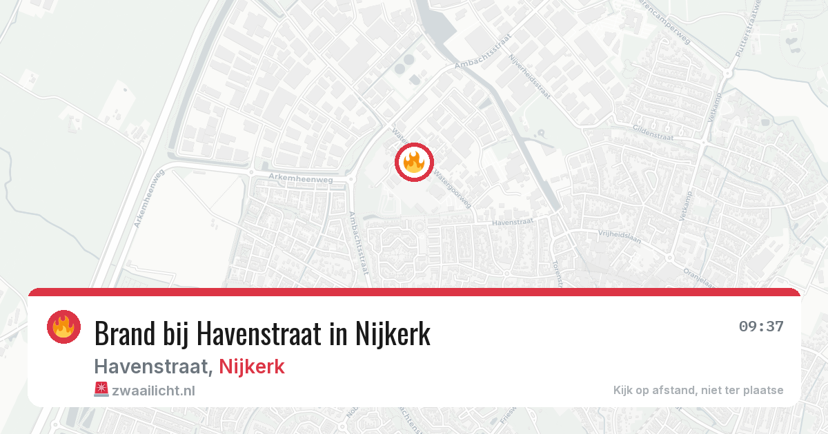 Brand bij Havenstraat in Nijkerk — 20 jun 2026