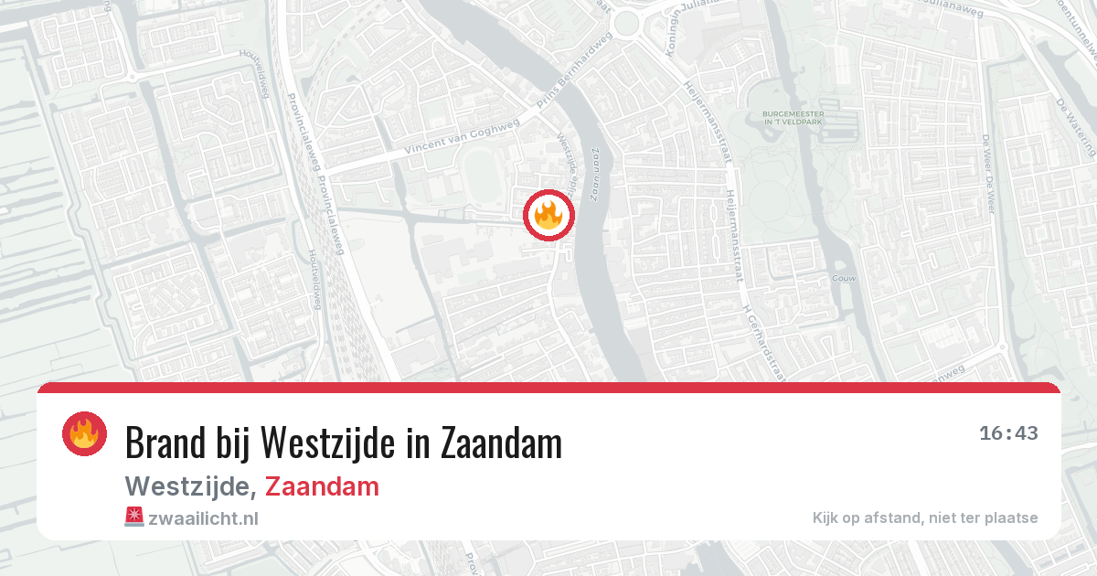 Brand bij Westzijde in Zaandam — 10 apr 2026