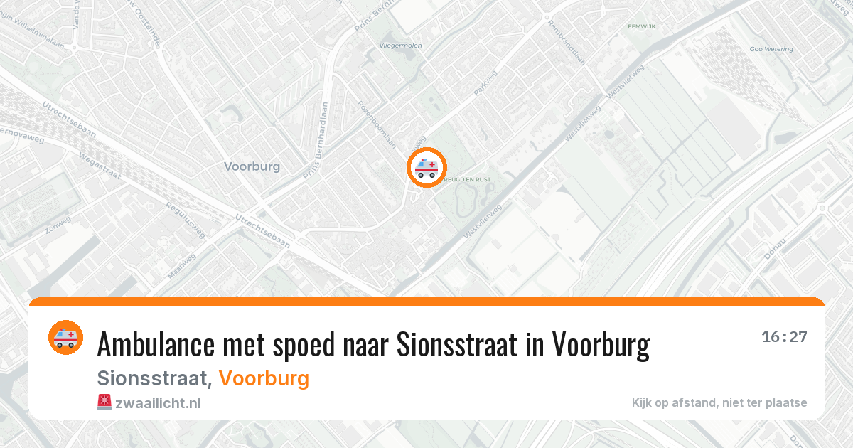 Ambulance met spoed naar Sionsstraat in Voorburg — 18 jan 2026