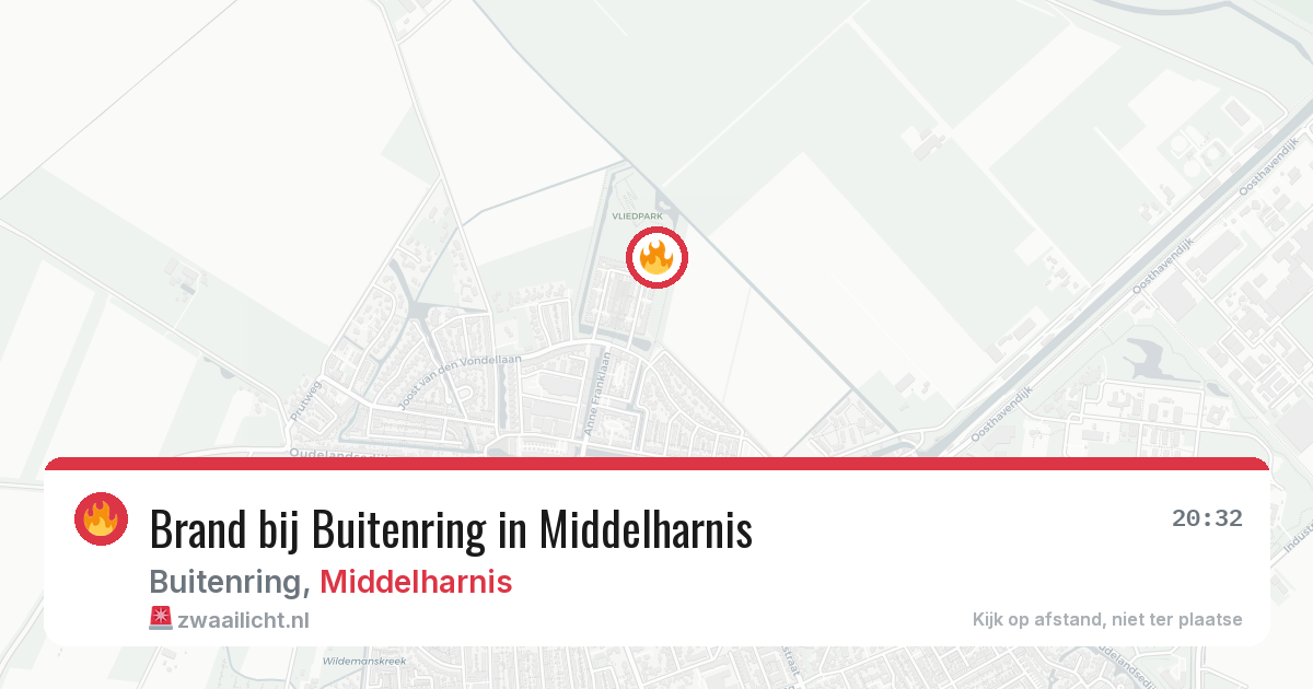 Brand bij Buitenring in Middelharnis — 1 aug 2026