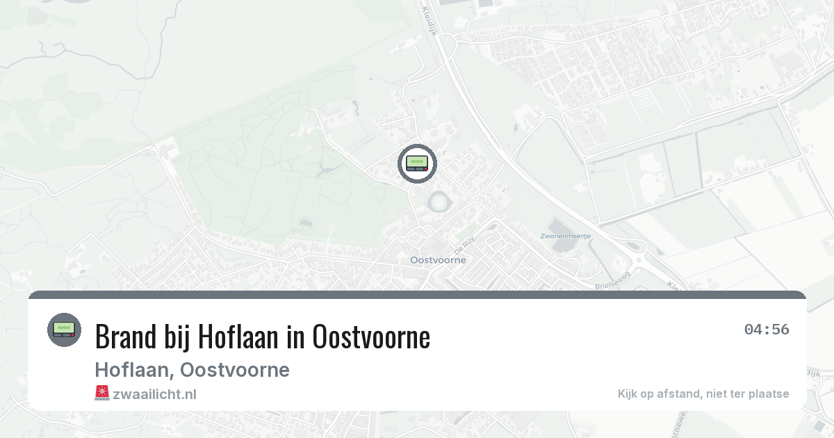 Brand bij Hoflaan in Oostvoorne — 25 mrt 2026