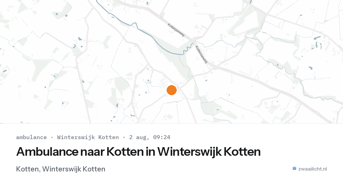 Ambulance naar Kotten in Winterswijk Kotten — 2 aug 2026