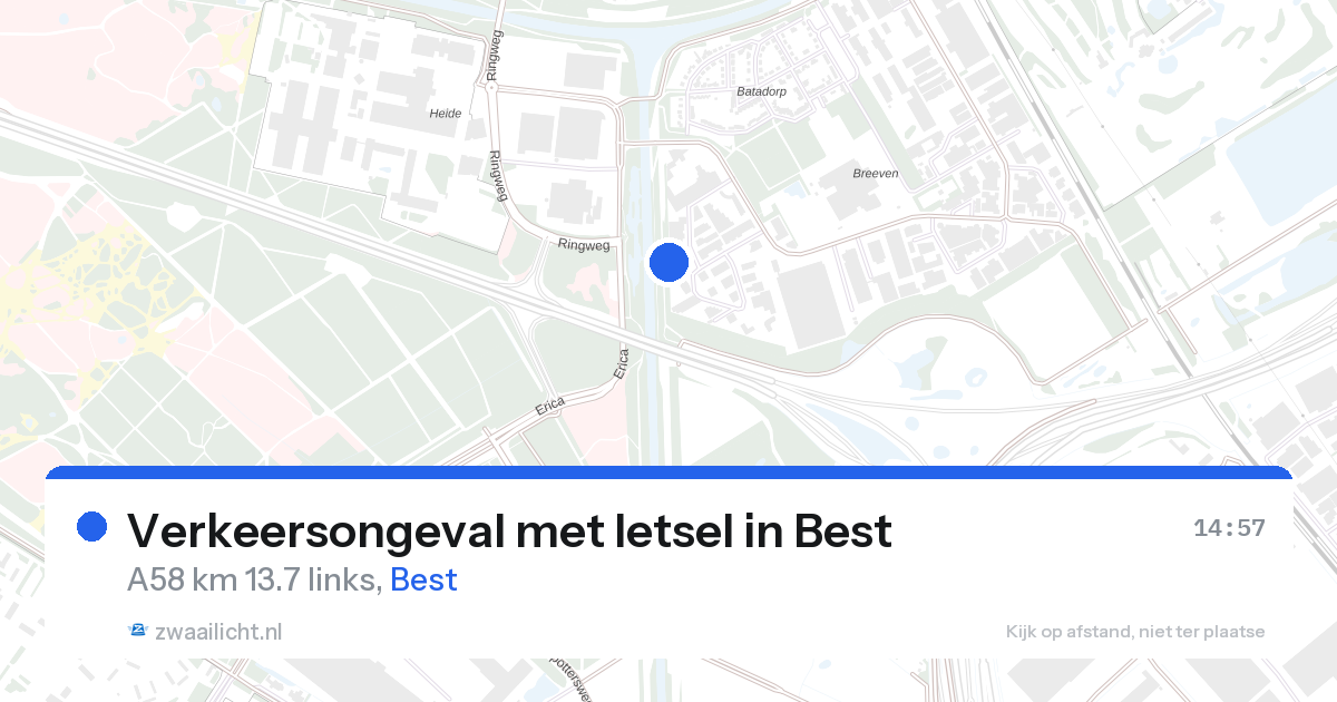Verkeersongeval met letsel in Best — 26 aug 2026