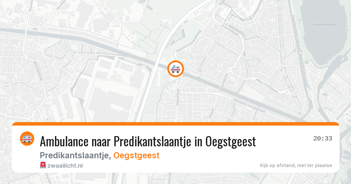 Ambulance naar Predikantslaantje in Oegstgeest — 4 aug 2026