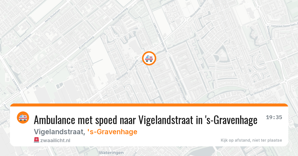 Ambulance met spoed naar Vigelandstraat in 's-Gravenhage — 4 aug 2026