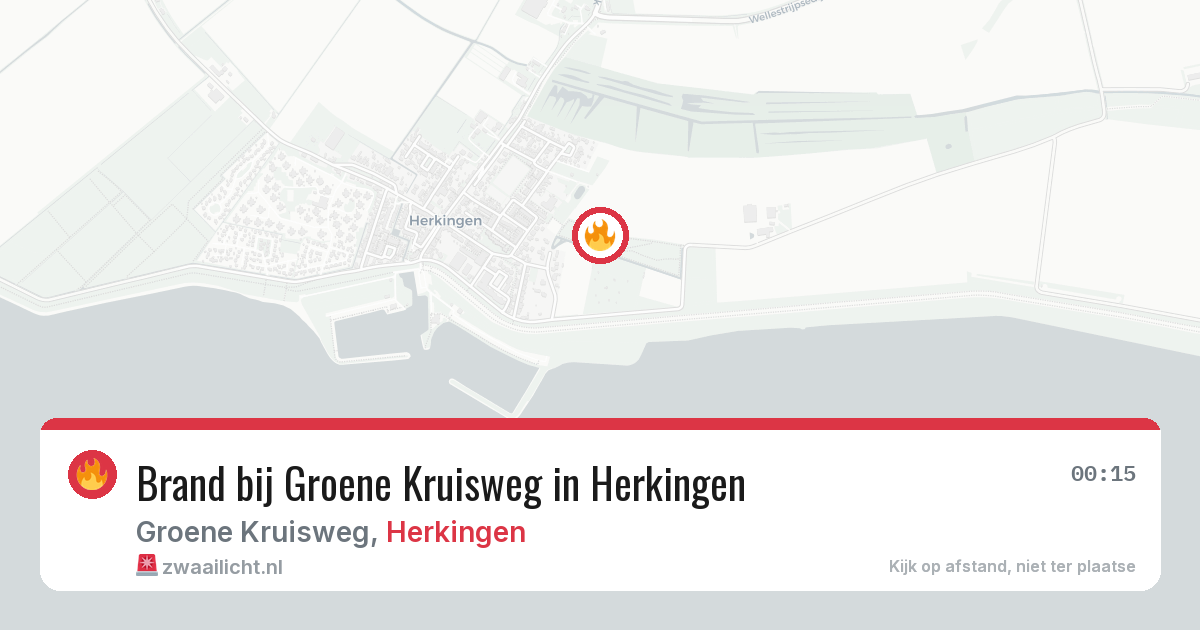 Brand bij Groene Kruisweg in Herkingen — 6 jul 2026