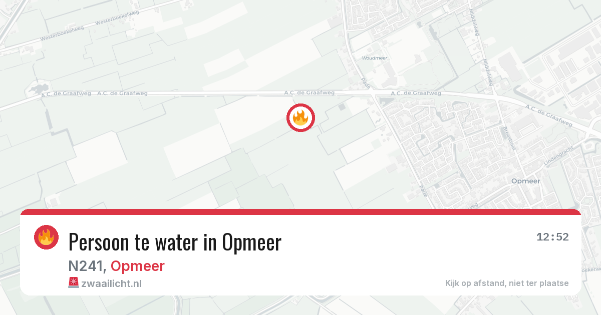 Persoon te water in Opmeer — 9 jun 2026
