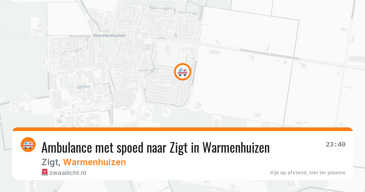 Ambulance met spoed naar Zigt in Warmenhuizen — 19 jun 2026