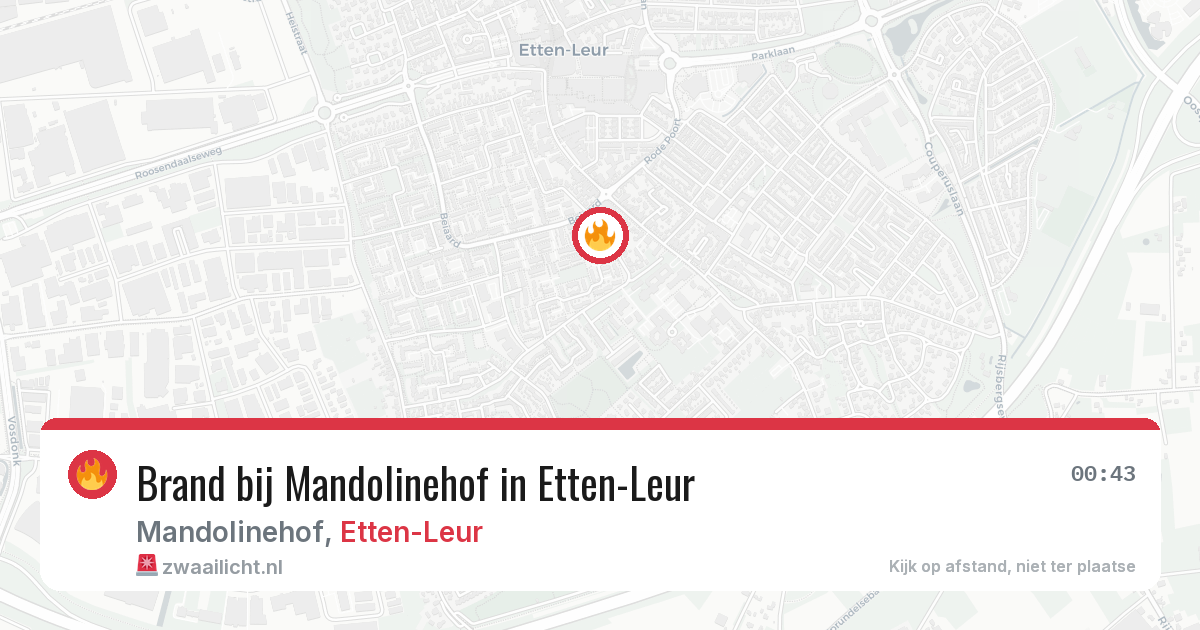 Brand bij Mandolinehof in Etten-Leur — 22 jun 2026