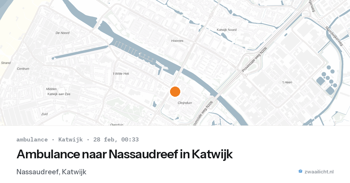 Ambulance naar Nassaudreef in Katwijk — 27 feb 2026