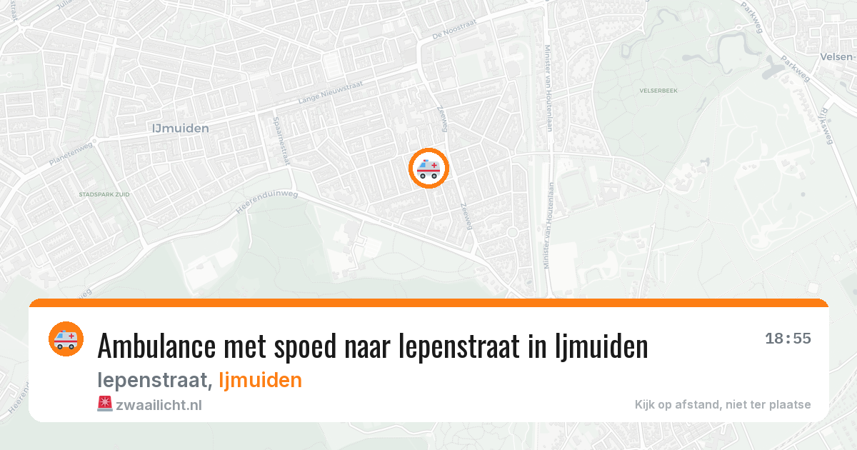 Ambulance met spoed naar Iepenstraat in Ijmuiden — 19 jul 2026