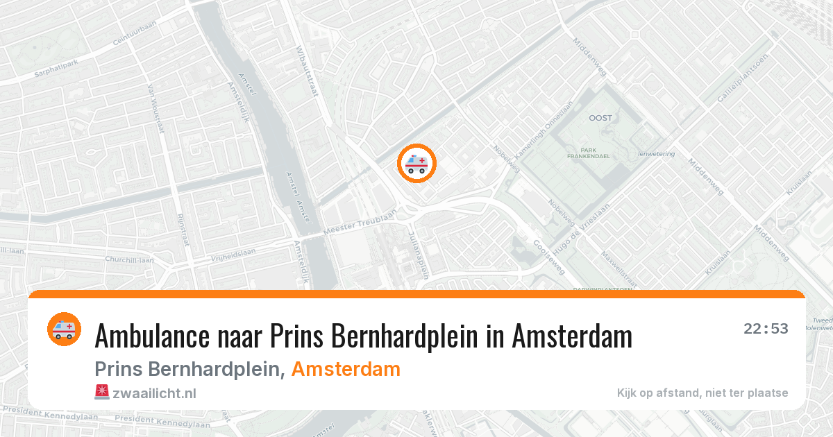 Ambulance naar Prins Bernhardplein in Amsterdam — 4 jun 2026