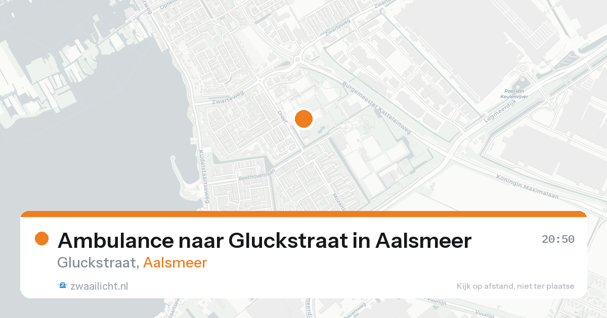 Ambulance naar Gluckstraat in Aalsmeer — 25 mei 2026