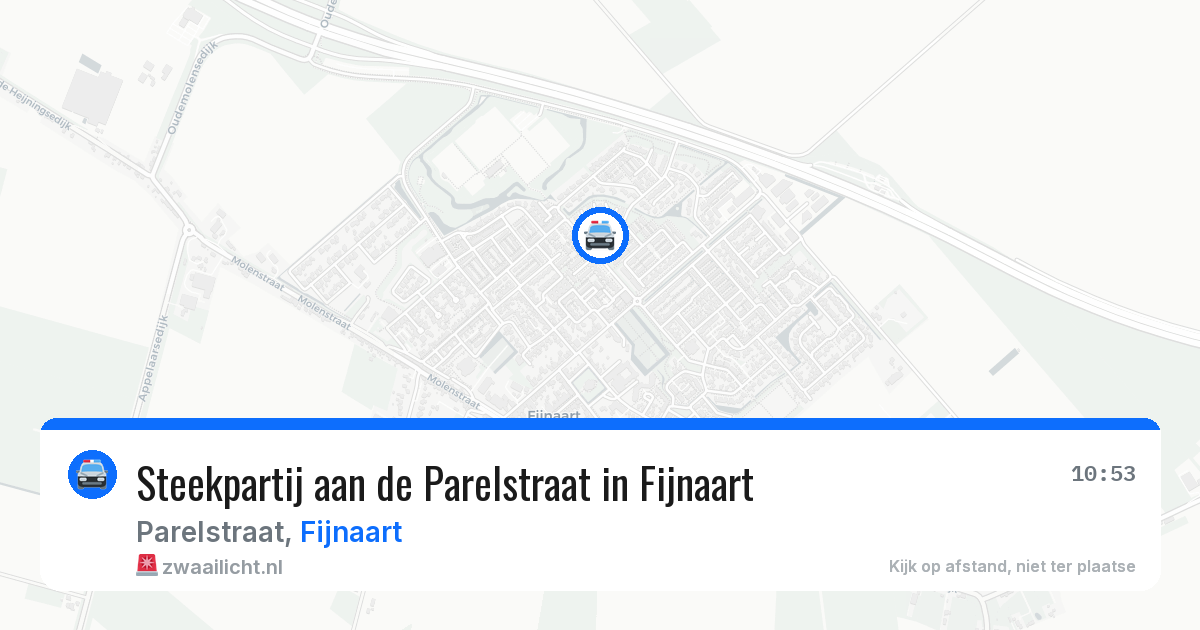 Steekpartij aan de Parelstraat in Fijnaart — 16 apr 2026