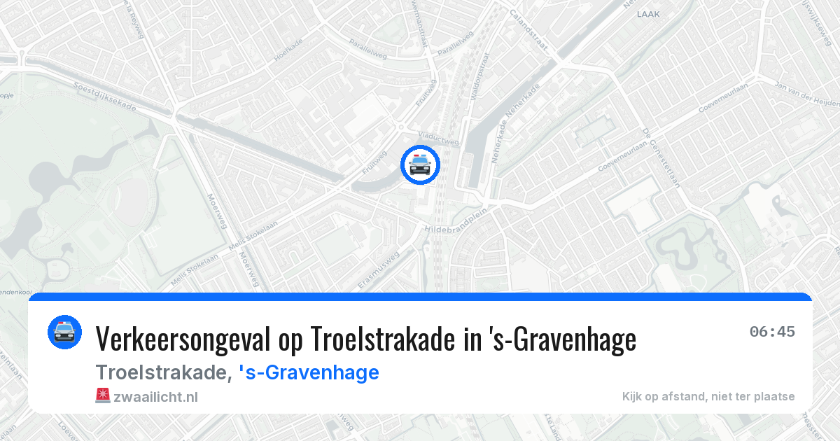 Verkeersongeval op Troelstrakade in 's-Gravenhage — 13 mei 2026