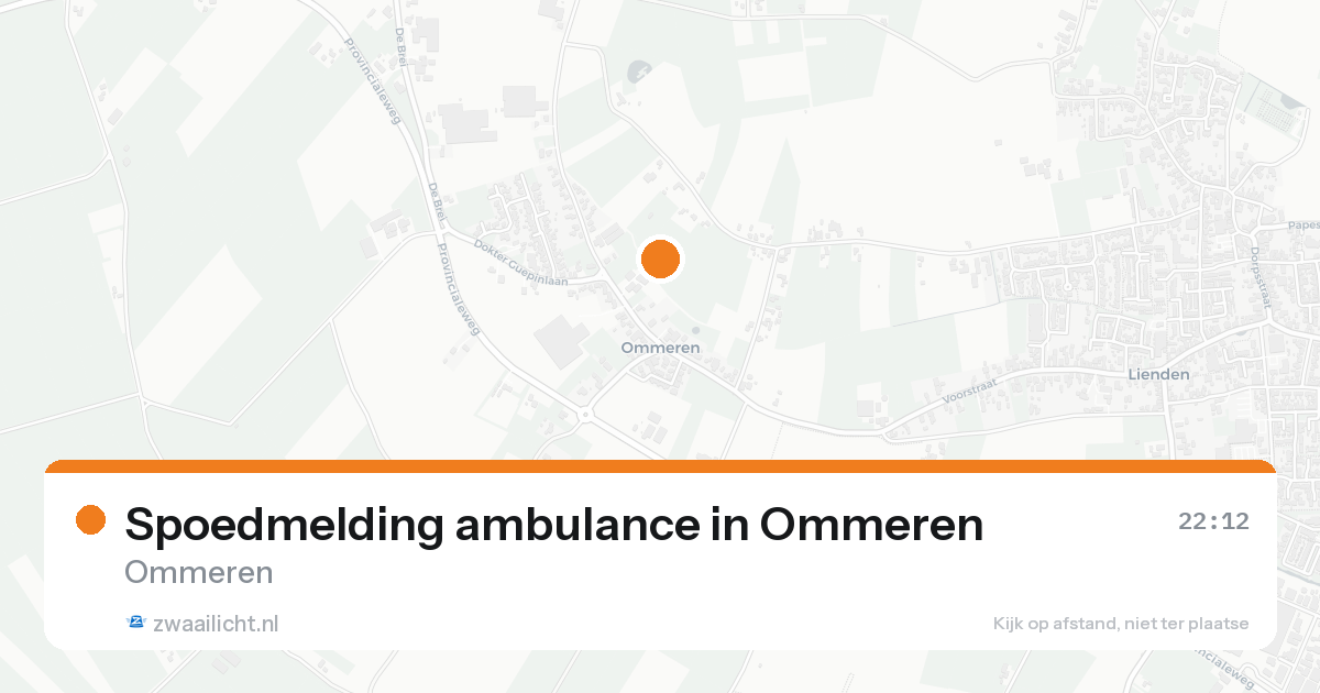 Spoedmelding ambulance in Ommeren — 7 aug 2026