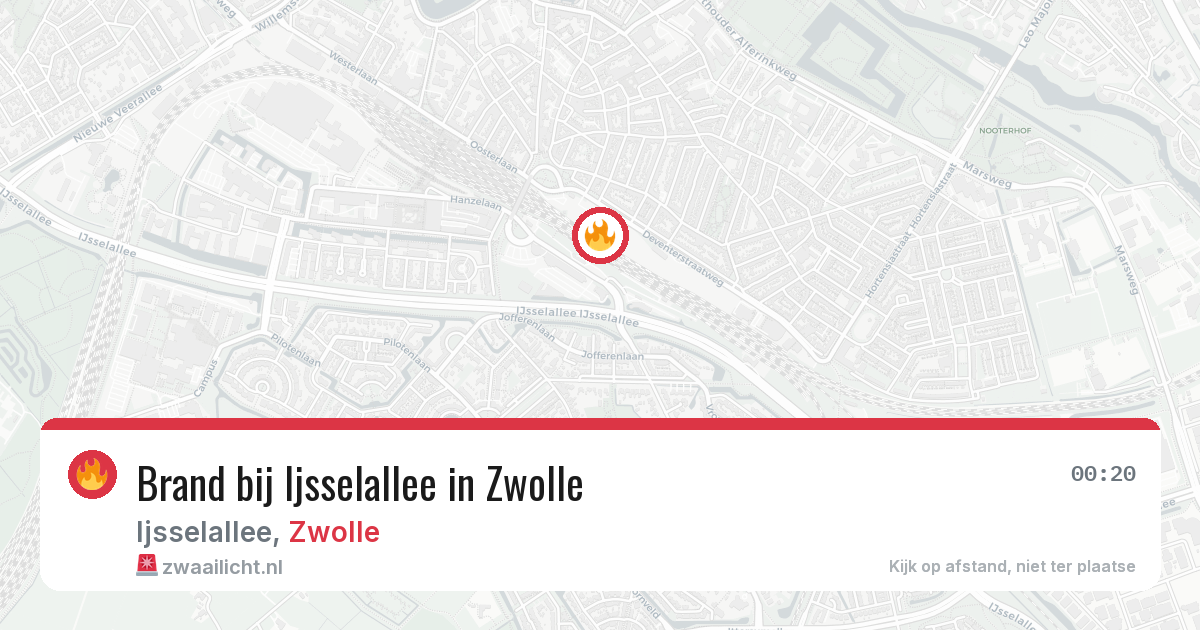 Brand bij Ijsselallee in Zwolle — 19 jun 2026