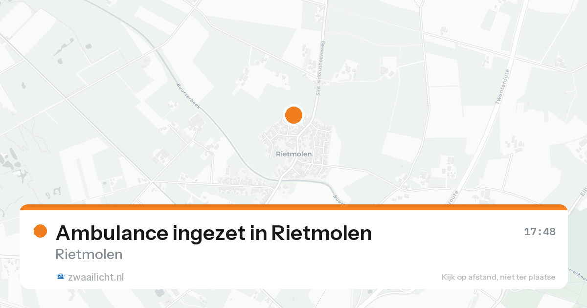 Ambulance ingezet in Rietmolen — 7 feb 2026