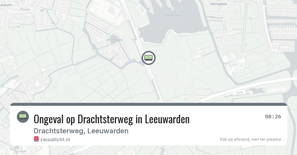 Ongeval op Drachtsterweg in Leeuwarden — 8 feb 2026
