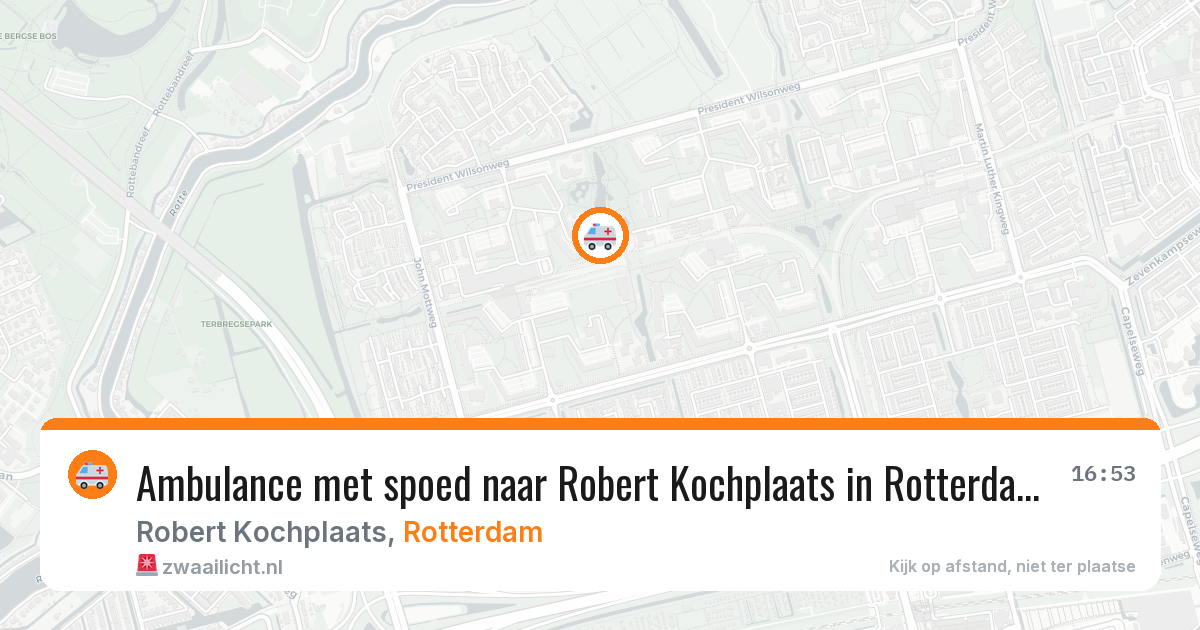 Ambulance met spoed naar Robert Kochplaats in Rotterdam — 17 mei 2026