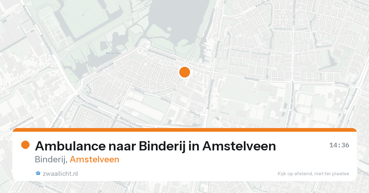 Ambulance naar Binderij in Amstelveen — 28 mei 2026