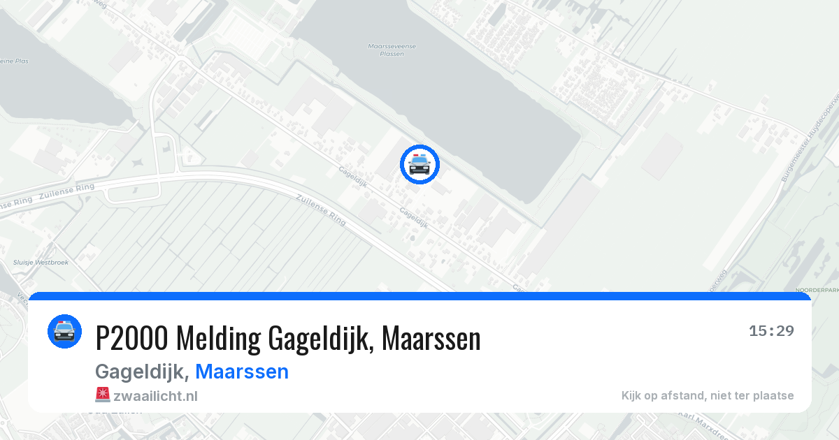 P2000 Melding Gageldijk, Maarssen — 25 jun 2026