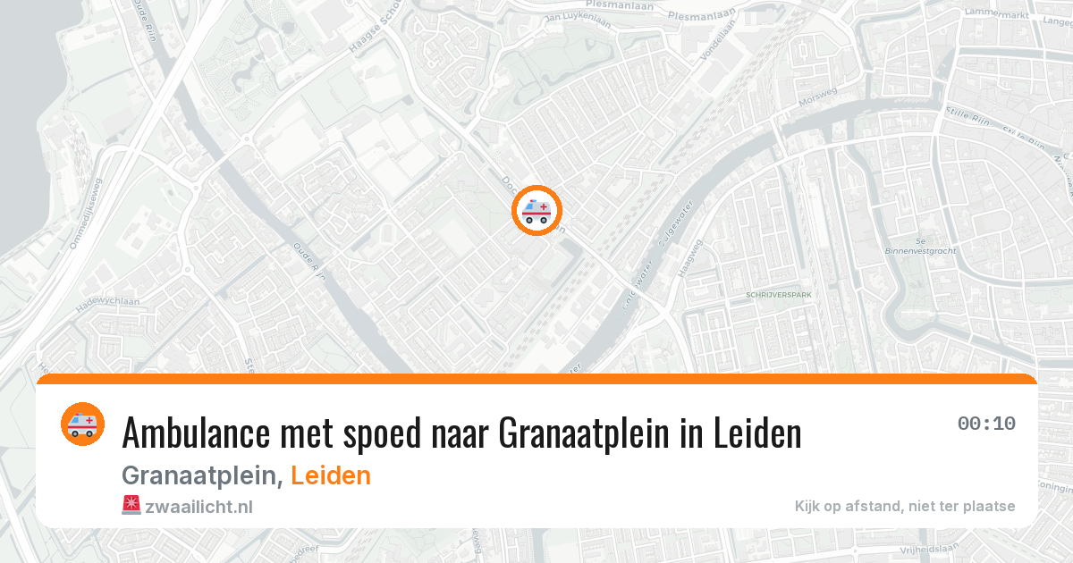 Ambulance met spoed naar Granaatplein in Leiden — 27 jul 2026