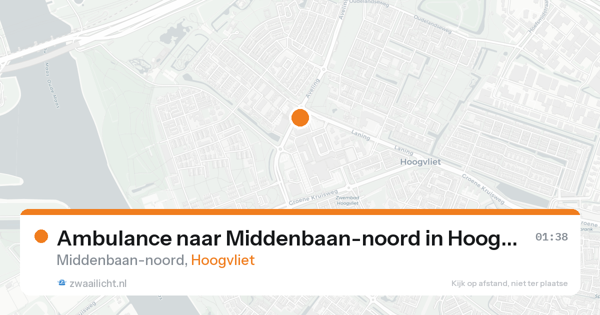 Ambulance naar Middenbaan-noord in Hoogvliet — 22 aug 2026