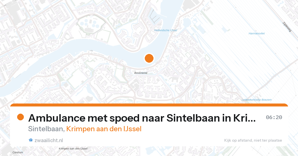 Ambulance met spoed naar Sintelbaan in Krimpen aan den IJssel — 7 feb 2026