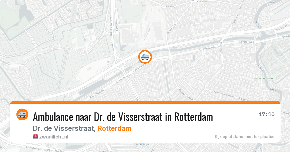 Ambulance naar Dr. de Visserstraat in Rotterdam — 7 aug 2026